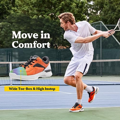 FitVille Men's Wide Pickleball Shoes for All Court Tennis with Arch Support and Plantar Fasciitis Relief
| FitVille Men